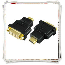 Hembra de DVI F AL CONVERTIDOR HD del ADAPTADOR del MAC de la PC del ORO 1080P de HDMI M